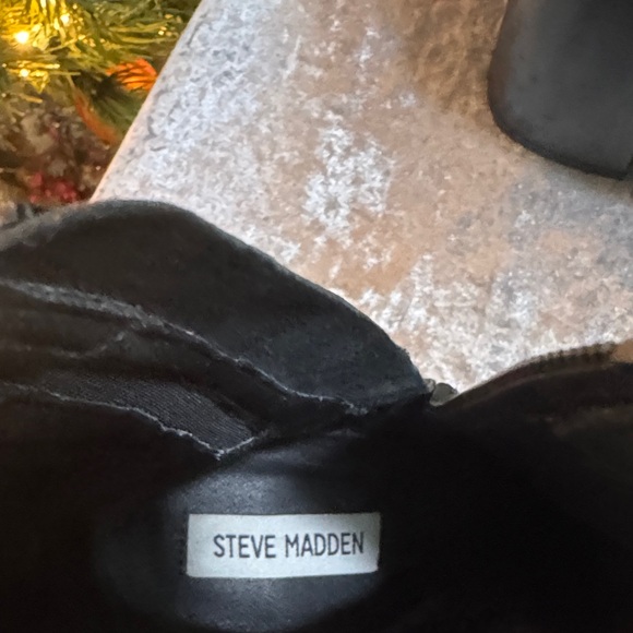Steve Madden Black Platform Boots Size 7 - Picture 11 of 11